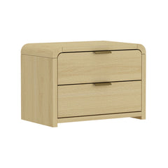 Grace Nightstand in Natural Oak and Gold - Ornate Home