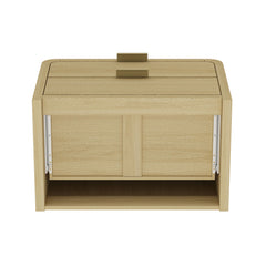 Grace Nightstand in Natural Oak and Gold - Ornate Home