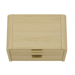 Grace Nightstand in Natural Oak and Gold (set of 2) - Ornate Home