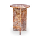 Grace Orange Levante Marble Accent Table - Ornate Home