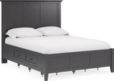 Grace Raven Black Twin Four Drawer Platform Storage Bed - Ornate Home