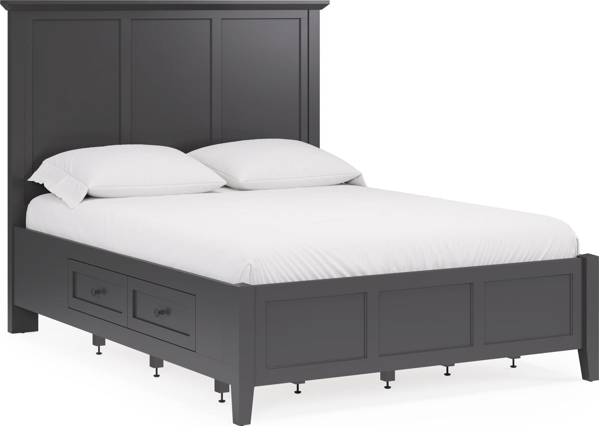 Grace Raven Black Twin Four Drawer Platform Storage Bed - Ornate Home