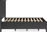 Grace Raven Black Twin Four Drawer Platform Storage Bed - Ornate Home