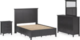 Grace Raven Black Twin Four Drawer Platform Storage Bed - Ornate Home
