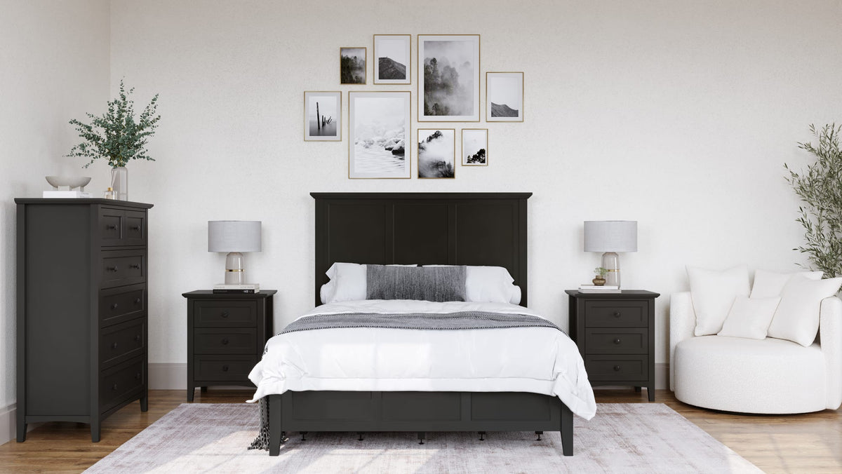 Grace Raven Black Twin Four Drawer Platform Storage Bed - Ornate Home