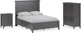 Grace Raven Black Twin Four Drawer Platform Storage Bed - Ornate Home
