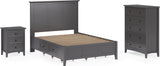 Grace Raven Black Twin Four Drawer Platform Storage Bed - Ornate Home