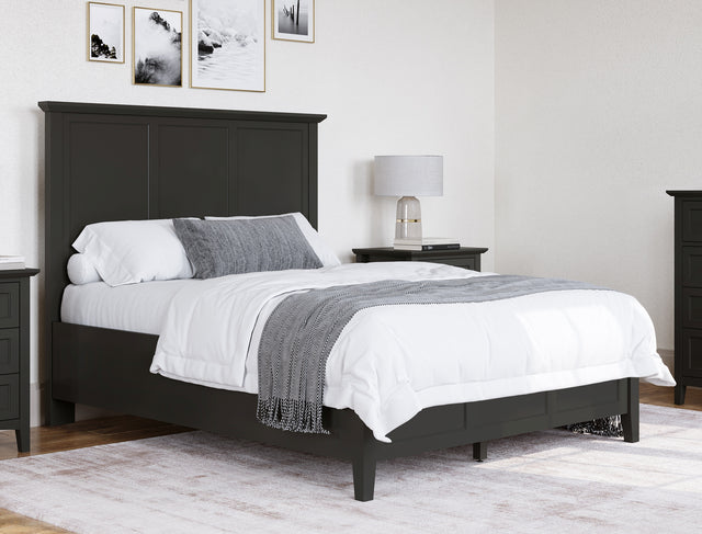 Grace Raven Black Twin Three Panel Bed - Ornate Home