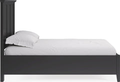Grace Raven Black Twin Three Panel Bed - Ornate Home
