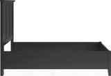 Grace Raven Black Twin Three Panel Bed - Ornate Home