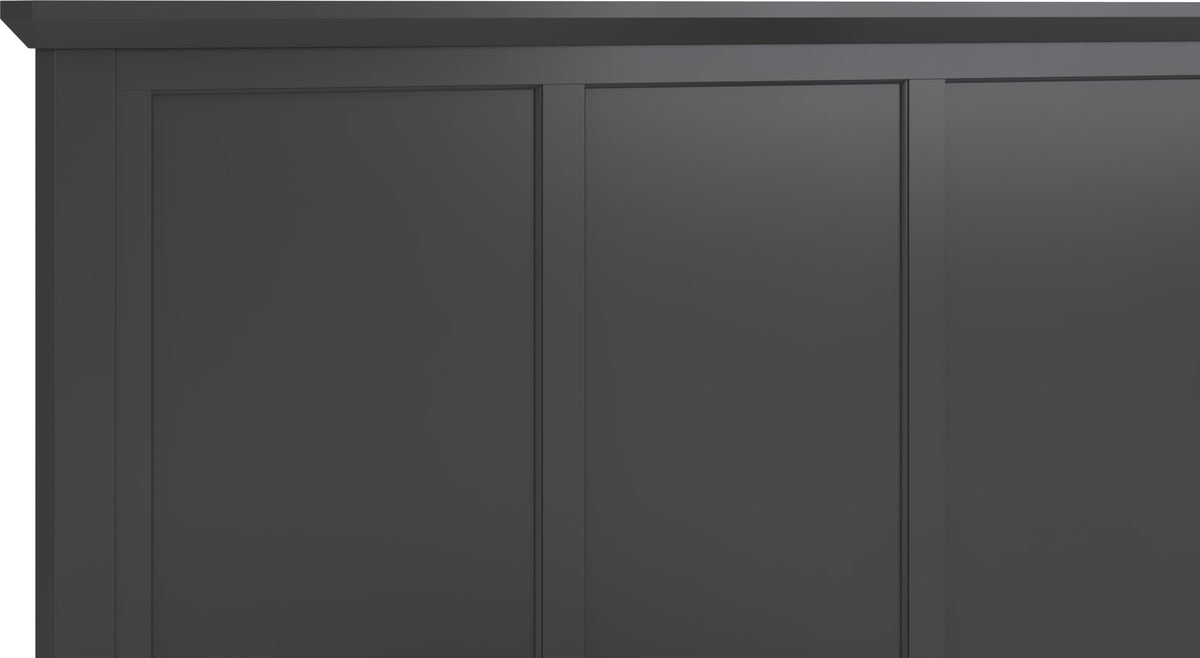Grace Raven Black Twin Three Panel Bed - Ornate Home