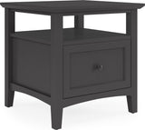 Grace Raven Square End Table - Ornate Home
