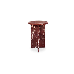 Grace Rosso Levante Marble Accent Table - Ornate Home