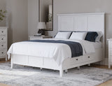 Grace Snowfall White Twin Four Drawer Platform Storage Bed - Ornate Home