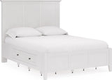 Grace Snowfall White Twin Four Drawer Platform Storage Bed - Ornate Home