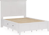 Grace Snowfall White Twin Four Drawer Platform Storage Bed - Ornate Home
