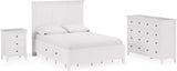 Grace Snowfall White Twin Four Drawer Platform Storage Bed - Ornate Home