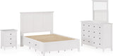 Grace Snowfall White Twin Four Drawer Platform Storage Bed - Ornate Home