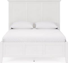 Grace Snowfall White Twin Three Panel Bed - Ornate Home