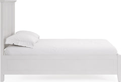 Grace Snowfall White Twin Three Panel Bed - Ornate Home
