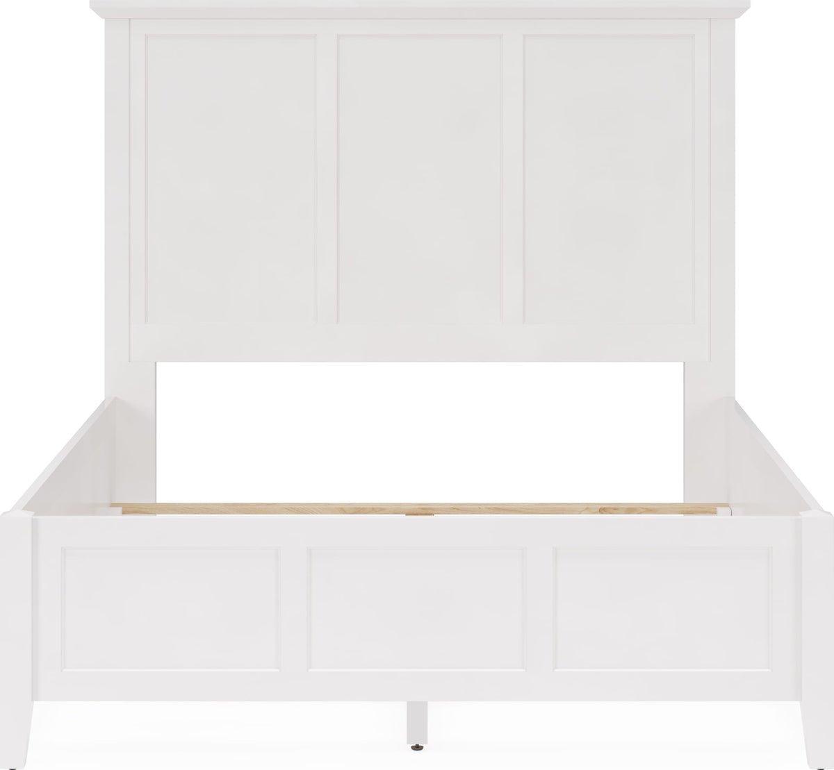 Grace Snowfall White Twin Three Panel Bed - Ornate Home