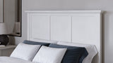 Grace Snowfall White Twin Three Panel Bed - Ornate Home