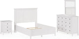 Grace Snowfall White Twin Three Panel Bed - Ornate Home