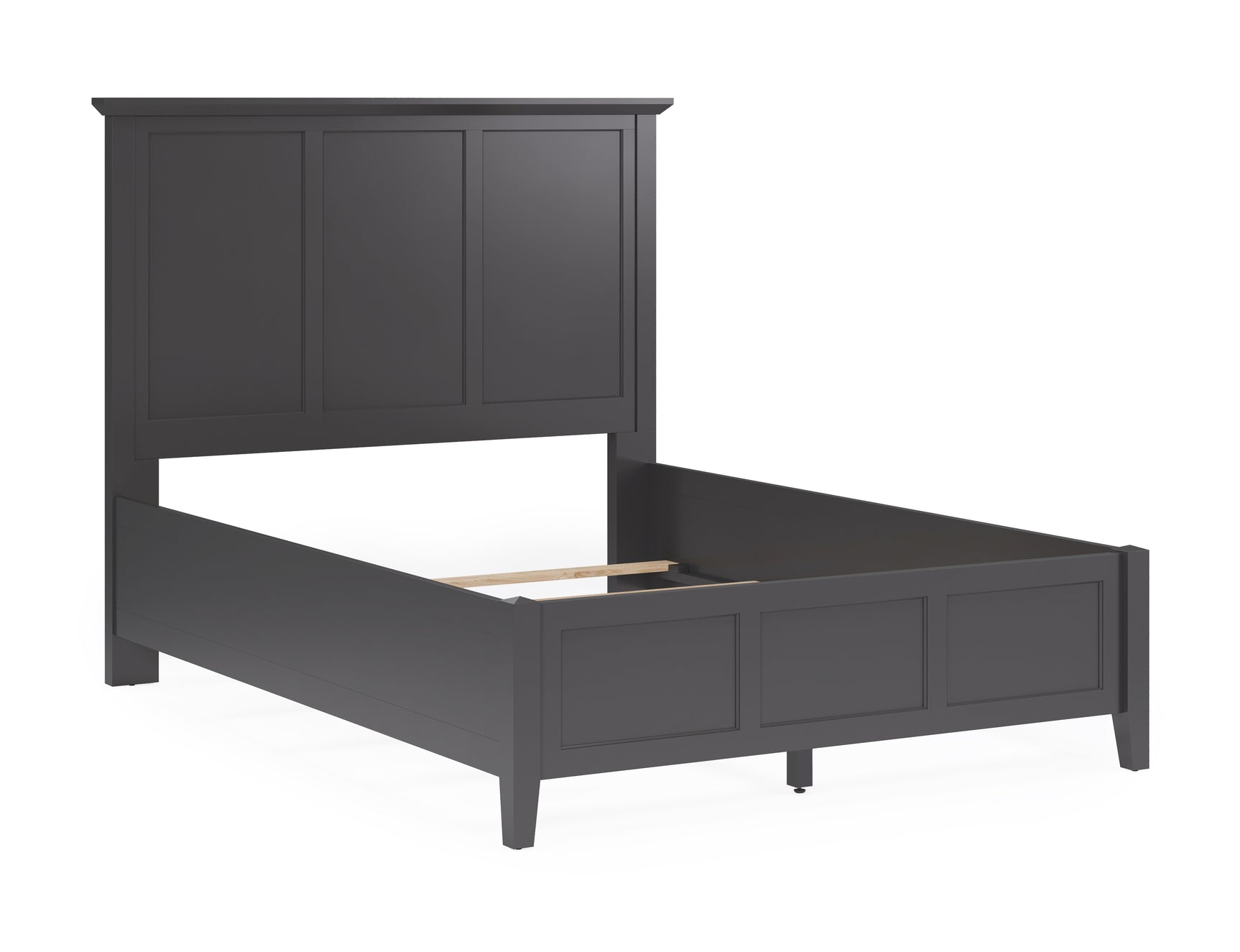 Grace Three California King Panel Bed in Raven Black - Ornate Home
