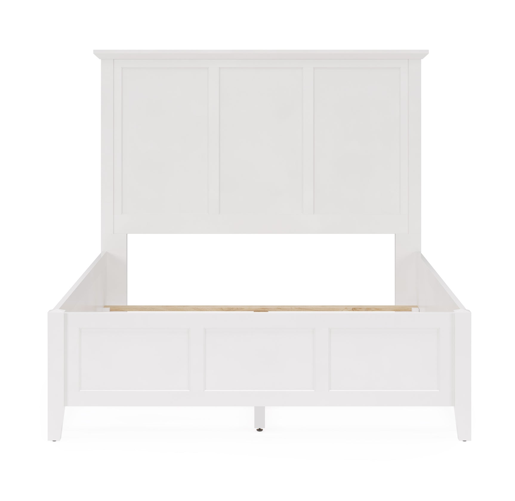 Grace Three California King Panel Bed in Snowfall White - Ornate Home