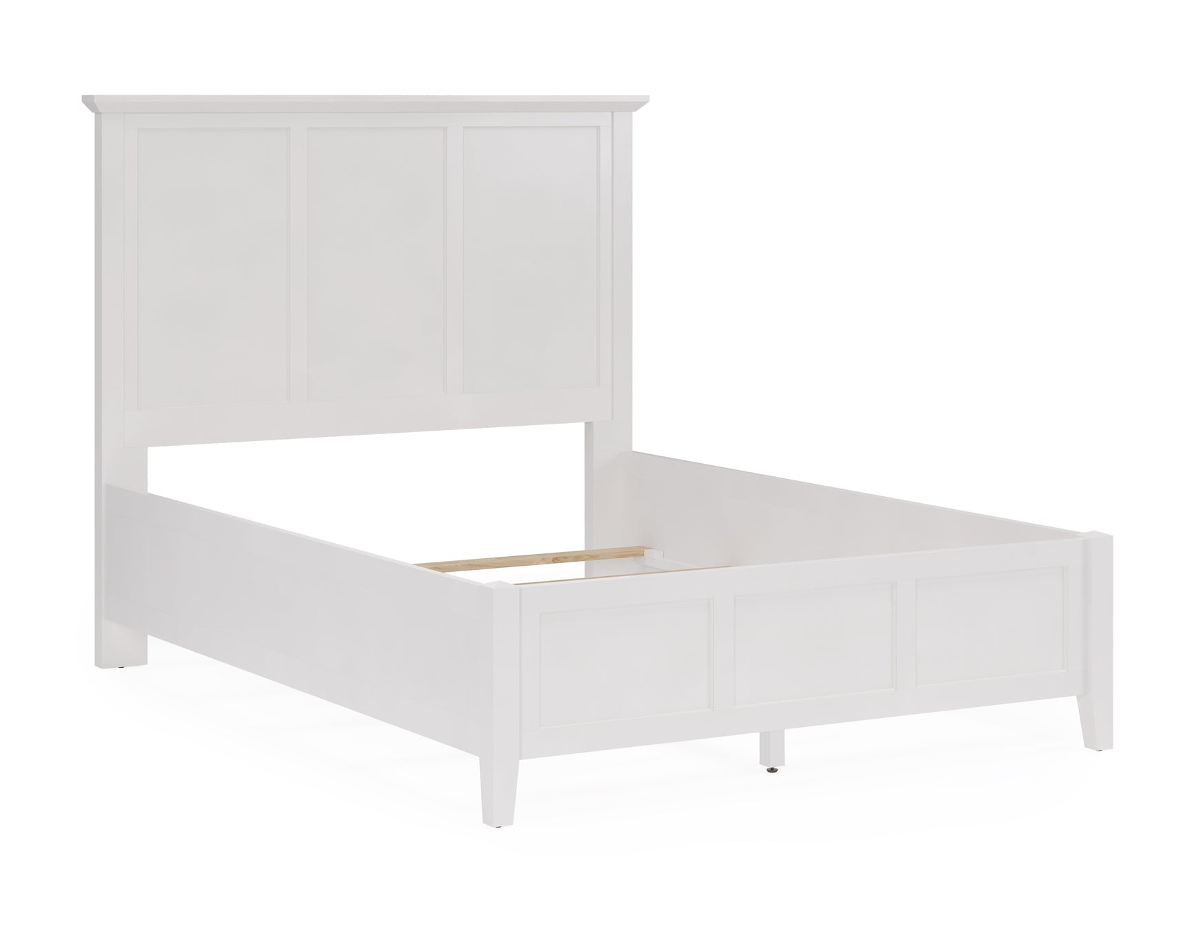 Grace Three California King Panel Bed in Snowfall White - Ornate Home