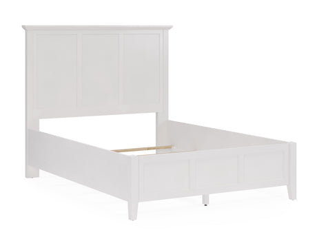 Grace Three California King Panel Bed in Snowfall White - Ornate Home