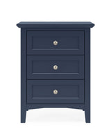 Grace Three Drawer Nightstand in Blueberry - Ornate Home