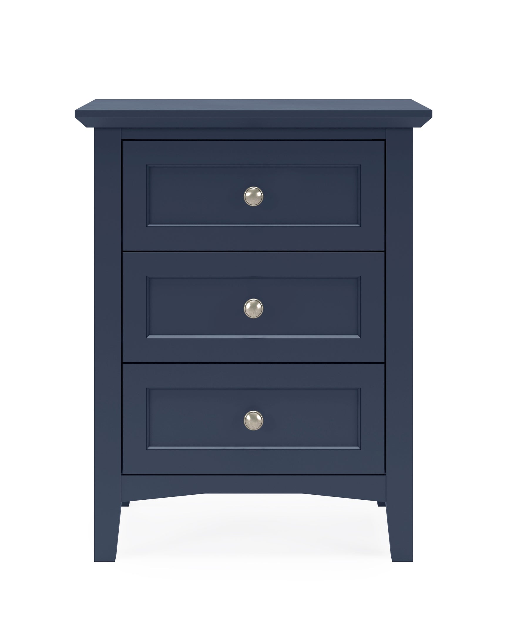 Grace Three Drawer Nightstand in Blueberry - Ornate Home