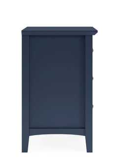Grace Three Drawer Nightstand in Blueberry - Ornate Home