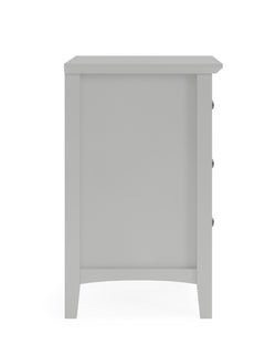 Grace Three Drawer Nightstand in Elephant Grey - Ornate Home