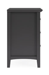 Grace Three Drawer Nightstand in Raven Black - Ornate Home