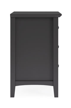 Grace Three Drawer Nightstand in Raven Black - Ornate Home