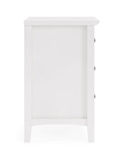 Grace Three Drawer Nightstand in Snowfall White - Ornate Home