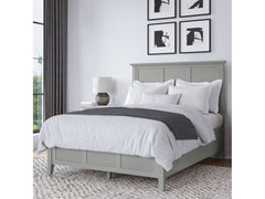 Grace Three Eastern King Panel Bed in Elephant Grey - Ornate Home