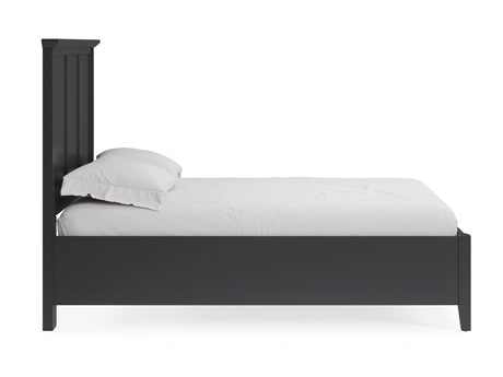 Grace Three Eastern King Panel Bed in Raven Black - Ornate Home