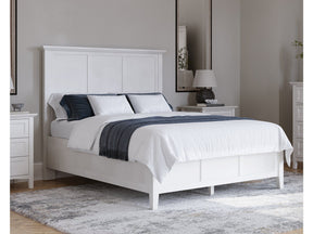 Grace Three Eastern King Panel Bed in Snowfall White - Ornate Home