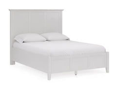 Grace Three Eastern King Panel Bed in Snowfall White - Ornate Home