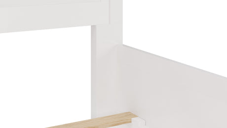 Grace Three Eastern King Panel Bed in Snowfall White - Ornate Home