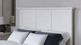 Grace Three Eastern King Panel Bed in Snowfall White - Ornate Home