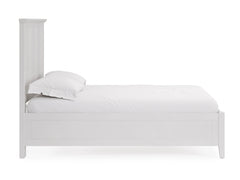 Grace Three Full Panel Bed in Snowfall White - Ornate Home