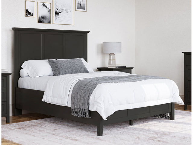 Grace Three Queen Panel Bed in Raven Black - Ornate Home