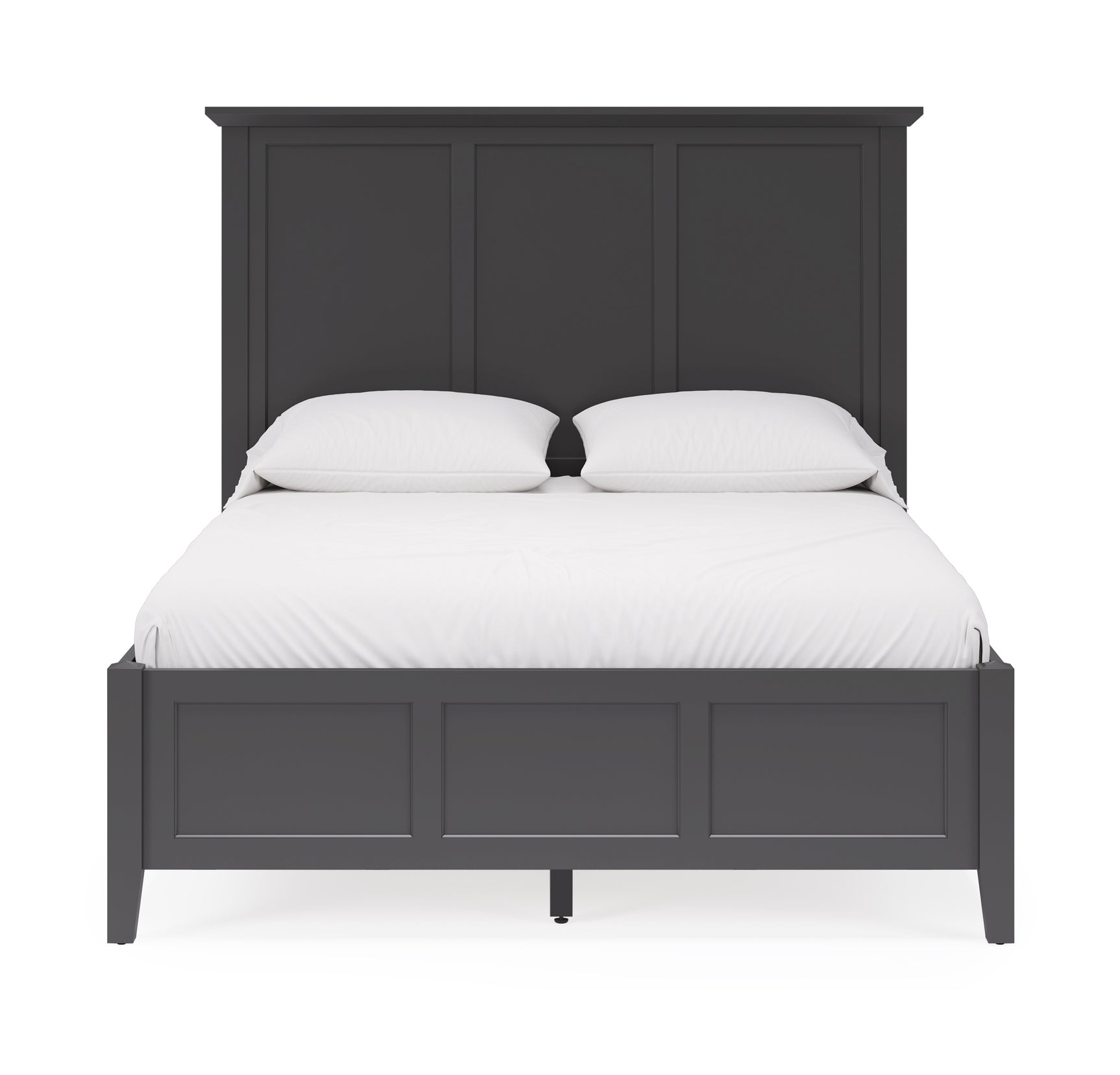 Grace Three Queen Panel Bed in Raven Black - Ornate Home