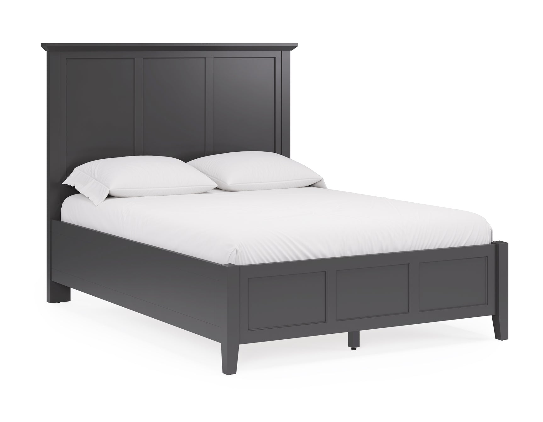 Grace Three Queen Panel Bed in Raven Black - Ornate Home