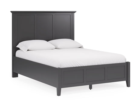 Grace Three Queen Panel Bed in Raven Black - Ornate Home