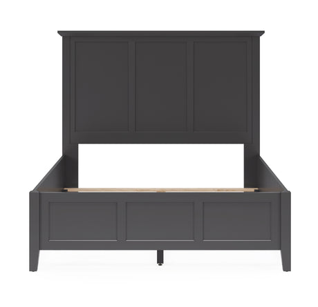 Grace Three Queen Panel Bed in Raven Black - Ornate Home